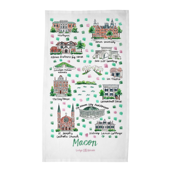 Geo Tea Towel - Aqua + Black – Grayson De Vere