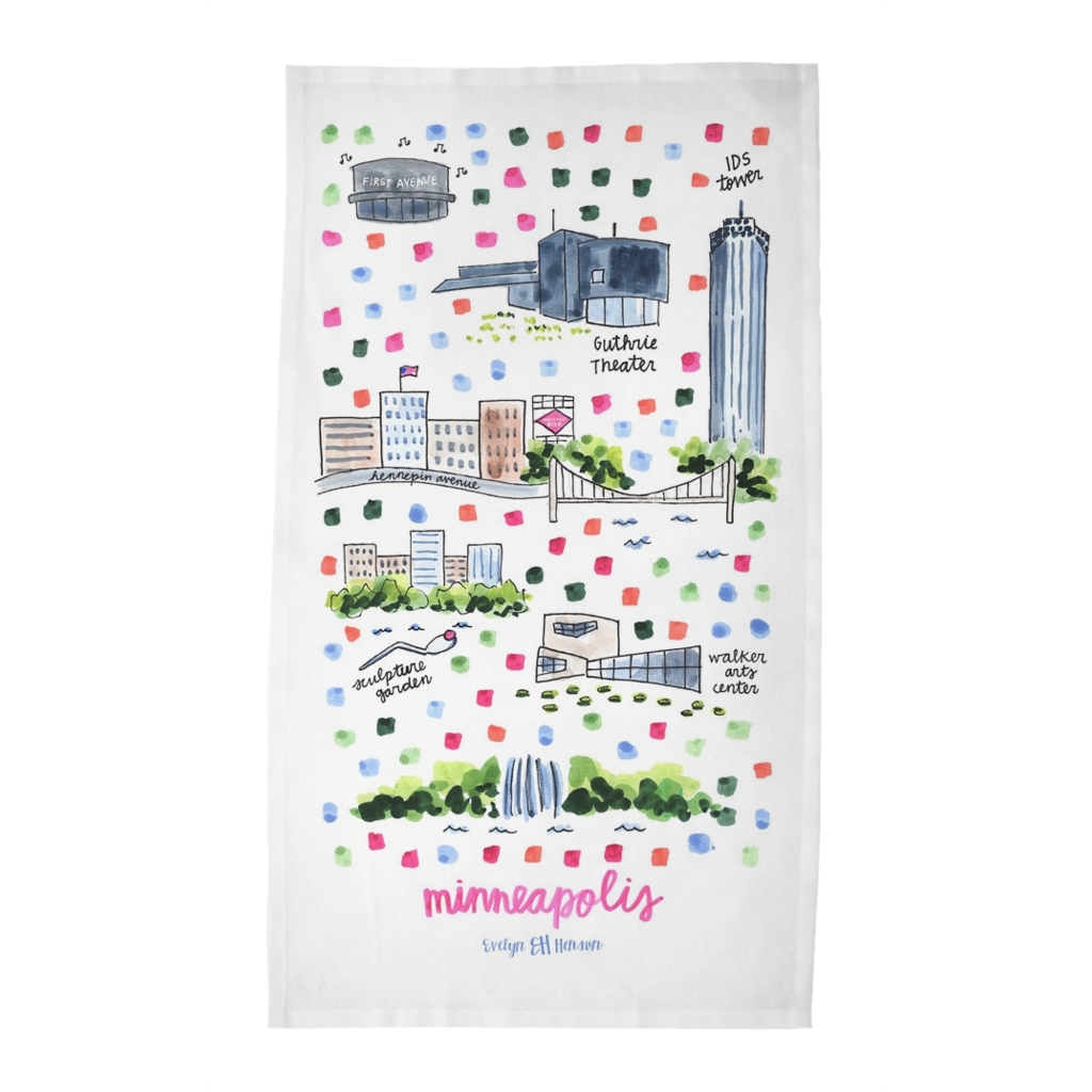 Minneapolis Mn Tea Towel Evelyn Henson