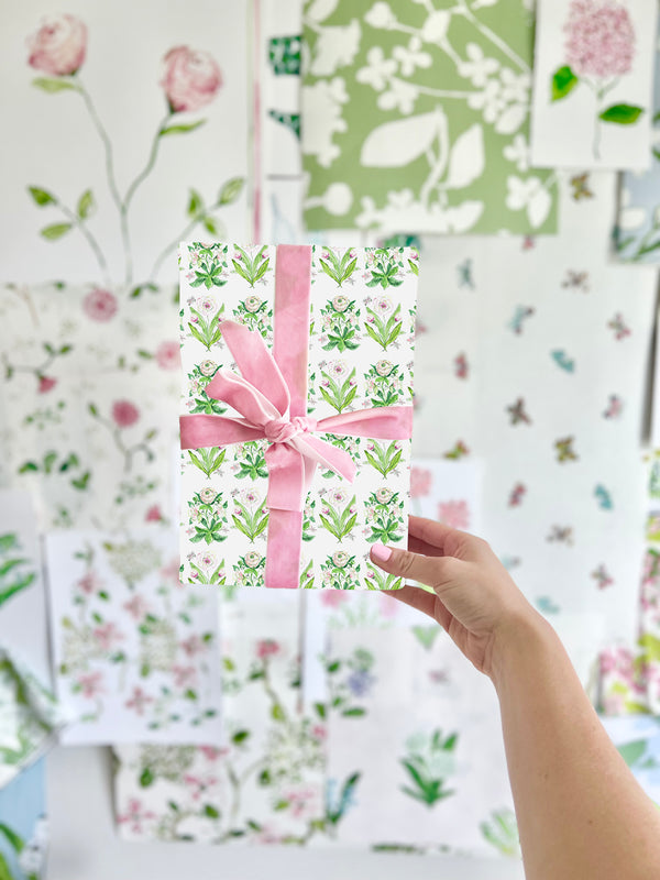 Pink Flowers Wrapping Paper