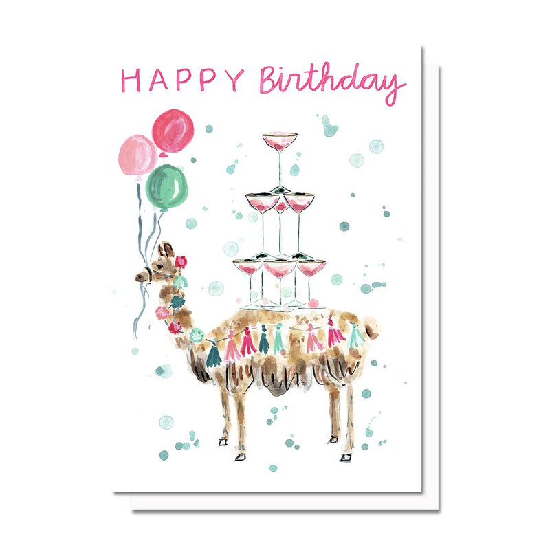 birthday llama printable card download evelyn henson