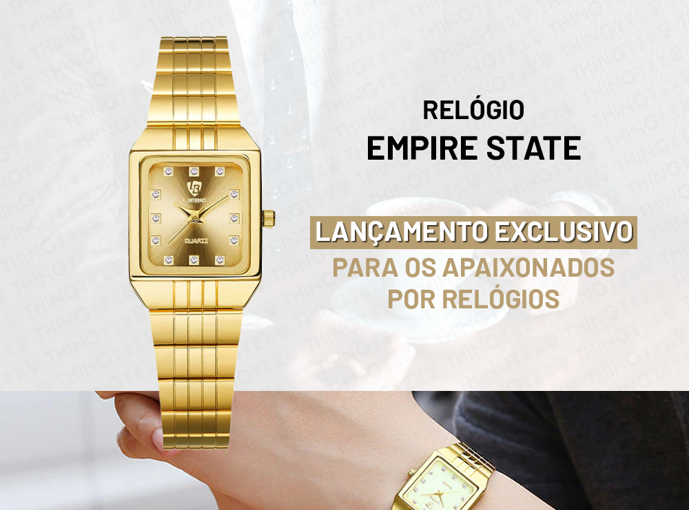 Relógio Masculino Empire State Dourado