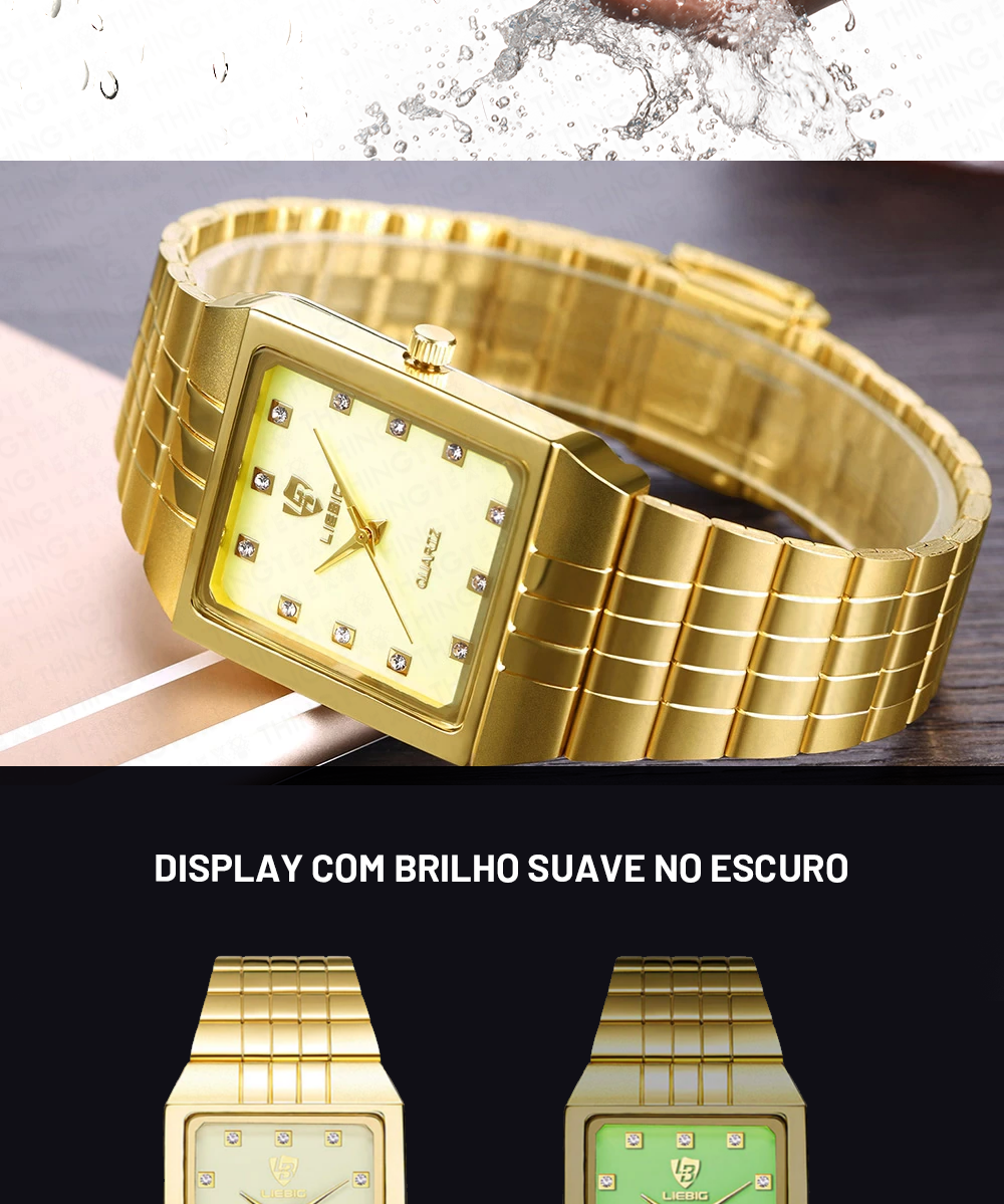 Relógio Masculino Empire State Dourado