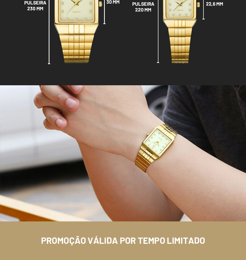 Relógio Masculino Empire State Dourado