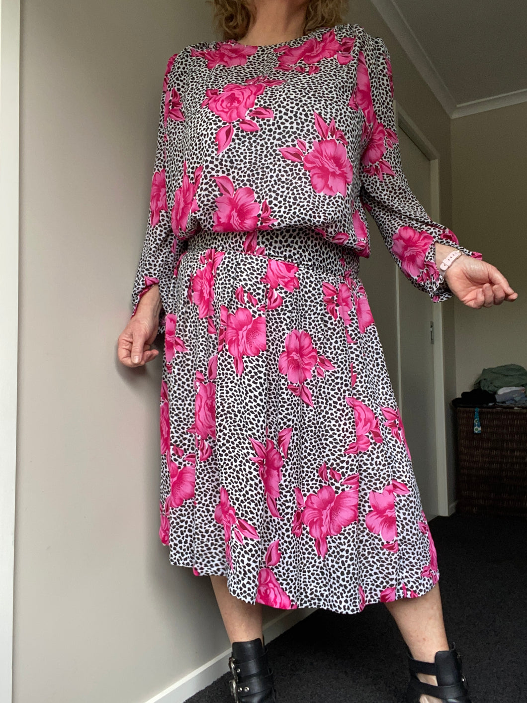 Paulls Pink Flower Dress size 12
