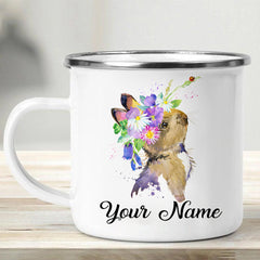 Personalized Cartoon Animal Flower Mug VI31-Rabbit