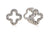 Crystal Clover Huggy Earrings - Silver | Mezi | Jewellery | Thirty 16 Williamstown