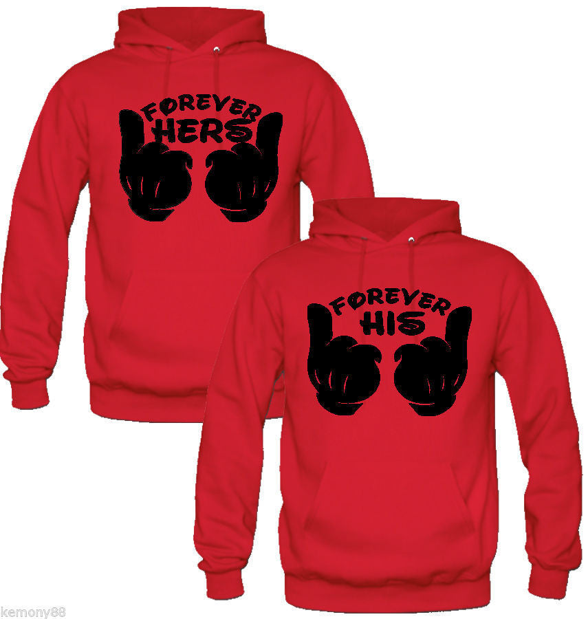 red couple hoodies