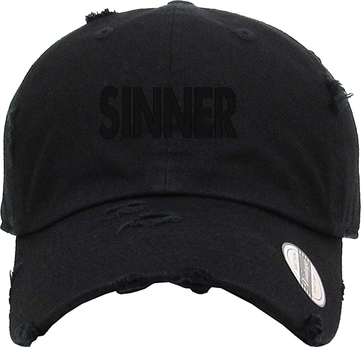 sinner Distressed Baseball Hat