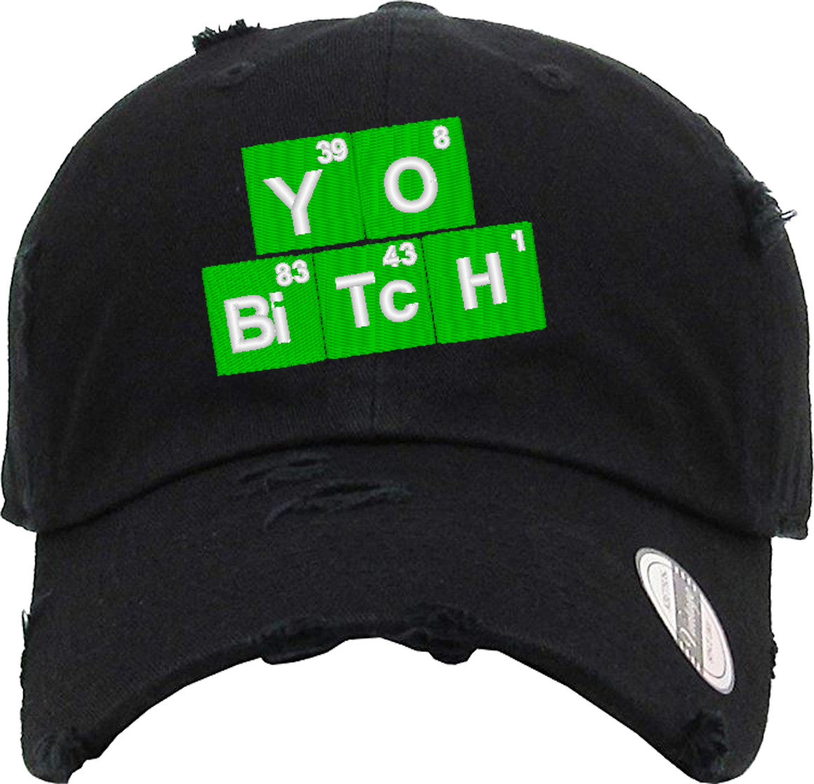 YO BITCH Distressed Baseball Hat