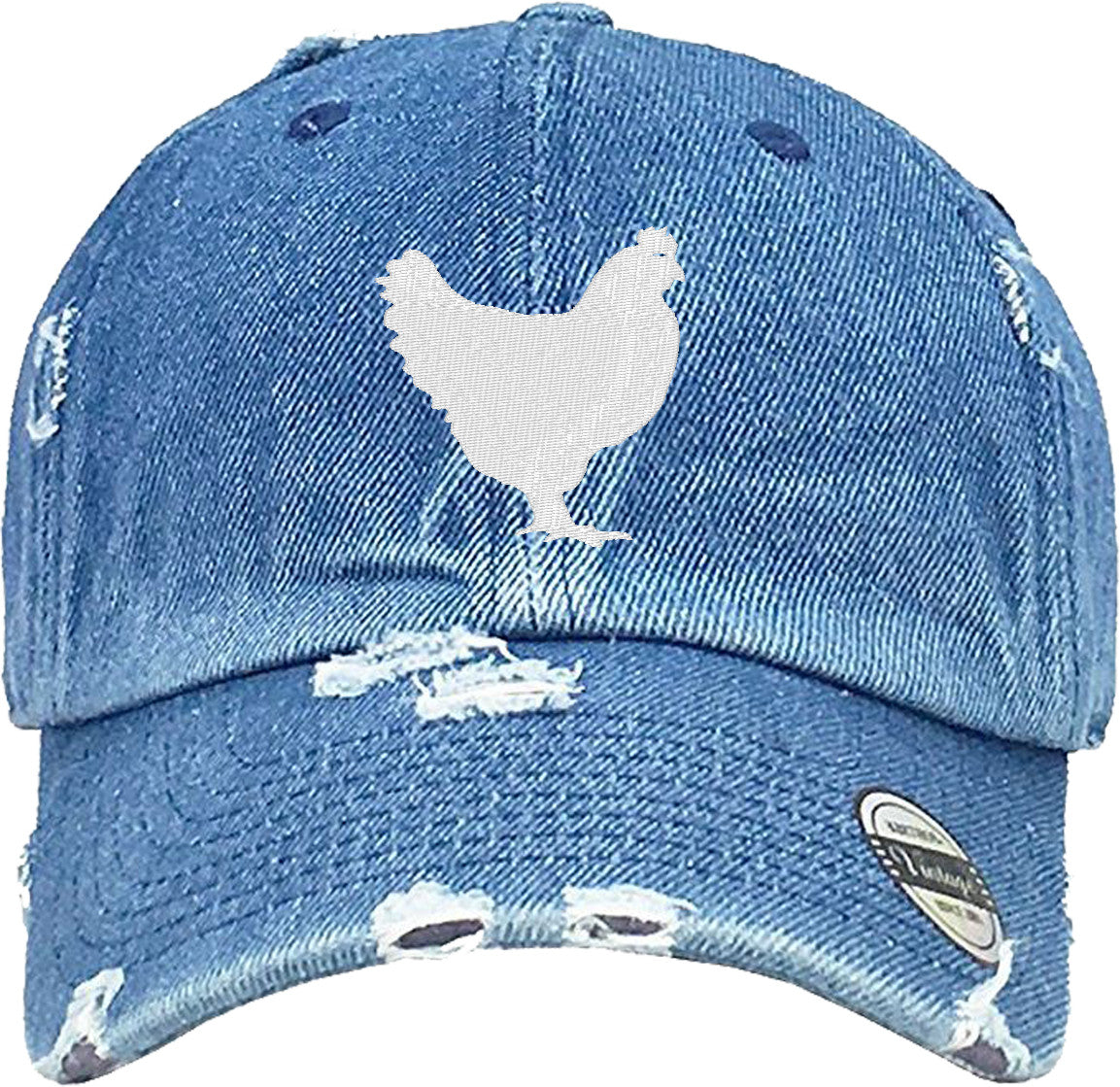 CHICKEN Distressed Baseball Hat