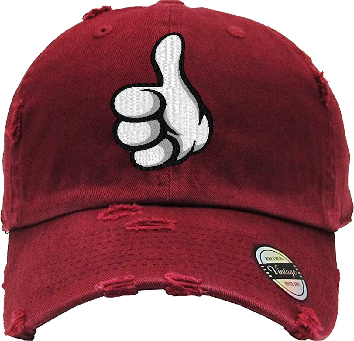 THUMPS UP Distressed Baseball Hat