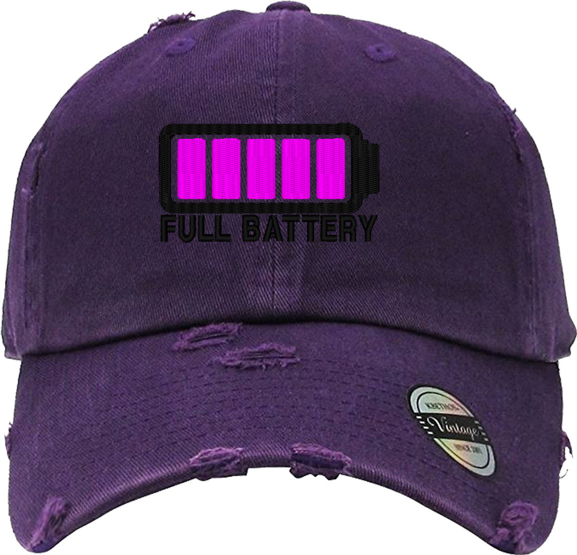 FULL BATTERY Distressed Baseball Hat