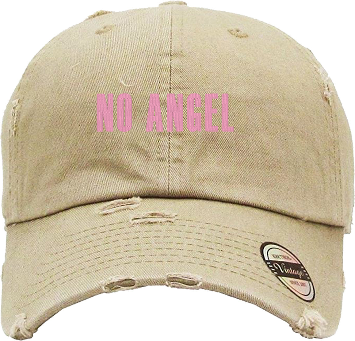 NO ANGEL Distressed Baseball Hat