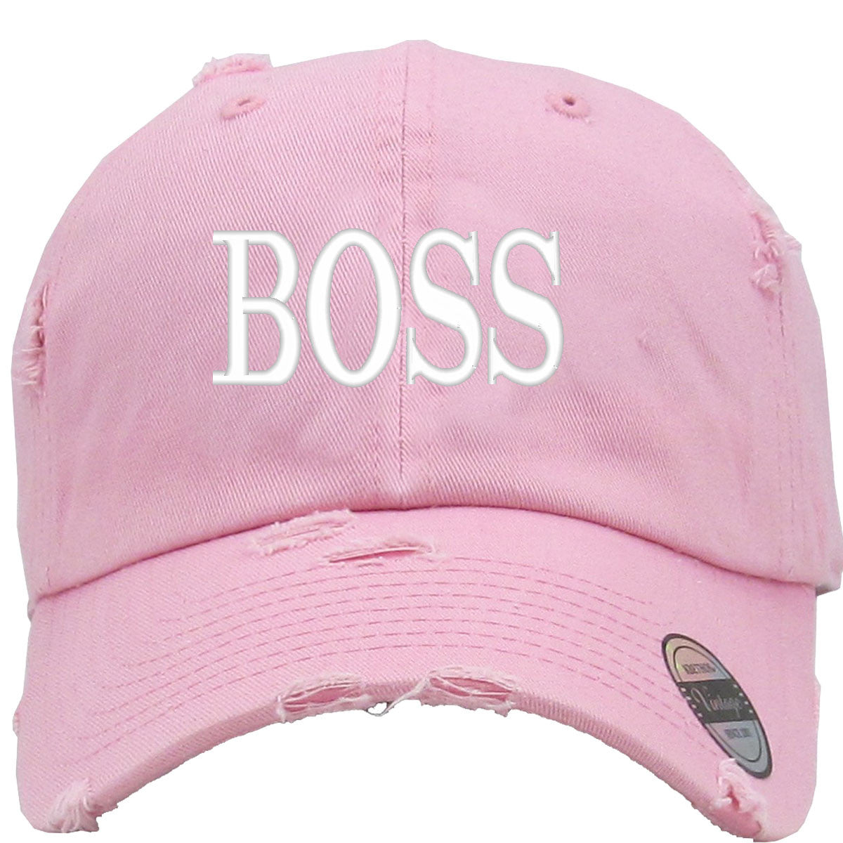 Boss Embroidered Distressed Baseball hat