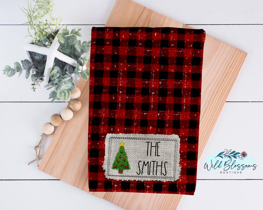 All Is Calm Buffalo Plaid Christmas Trees Kitchen Towel – Wild