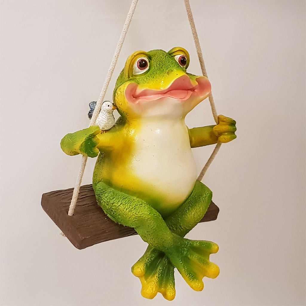 Wonderland Garden Frog On Swing Garden Decor Home Decor Hanging Frog Mybageecha 5168