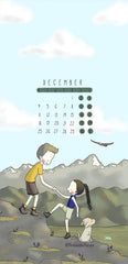 December 2023 Three Under the Rain Calendar Wallpaper Summer Monday