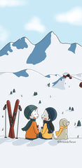 February 2024 - Three Under the Rain Wallpaper Winter Ski