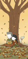 October 2023 Three Under the Rain Wallpaper Fall