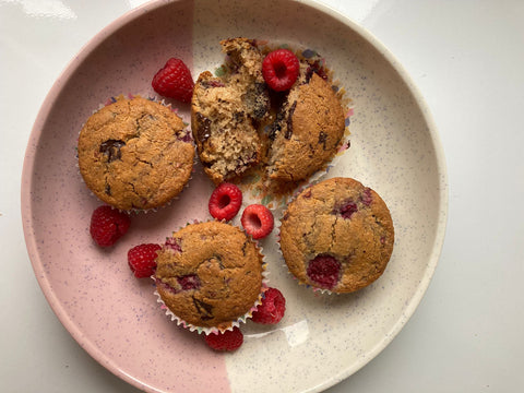 recette muffin framboise & chocolat