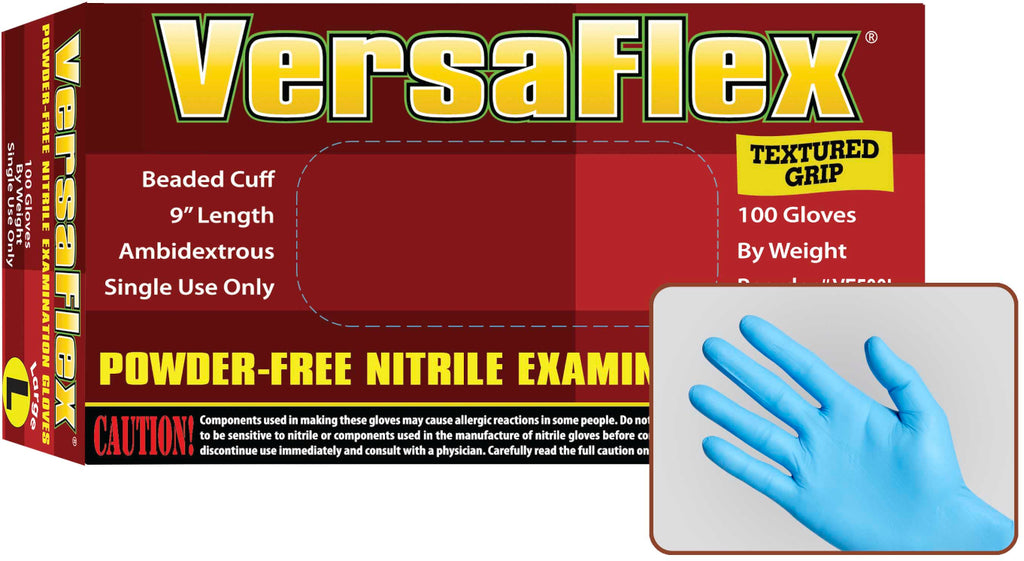 red nitrile exam gloves