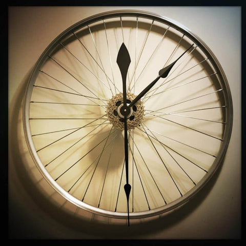 Bicycle wheel wall clock
