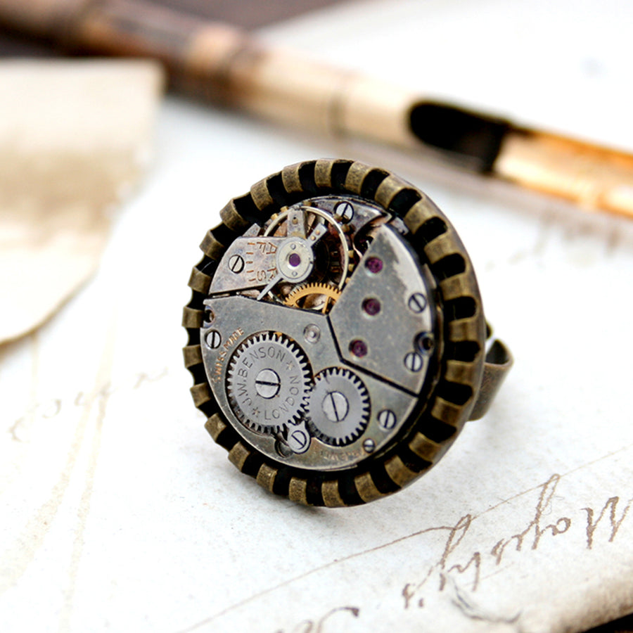 Copper Steampunk Watch Ring