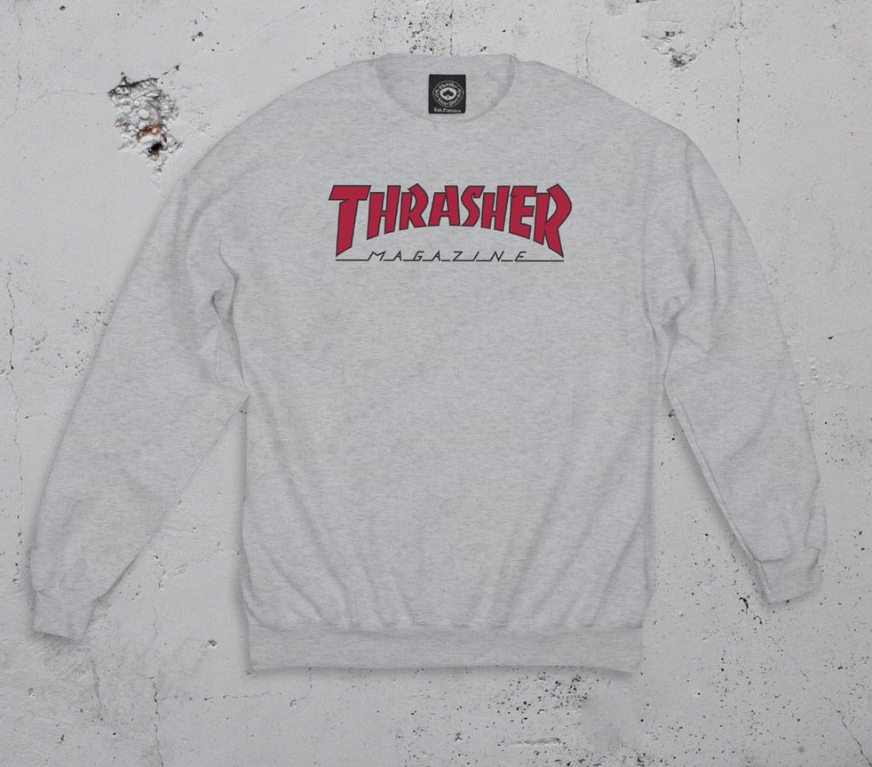 thrasher outlined crewneck navy