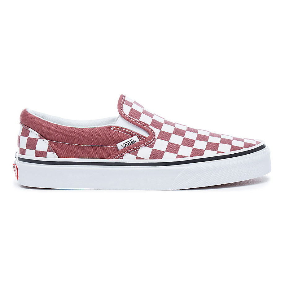 apple and white checkered vans