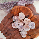 Flower Mini Heart Worry Stone for Pure Love Energy and Blossom Your Aura