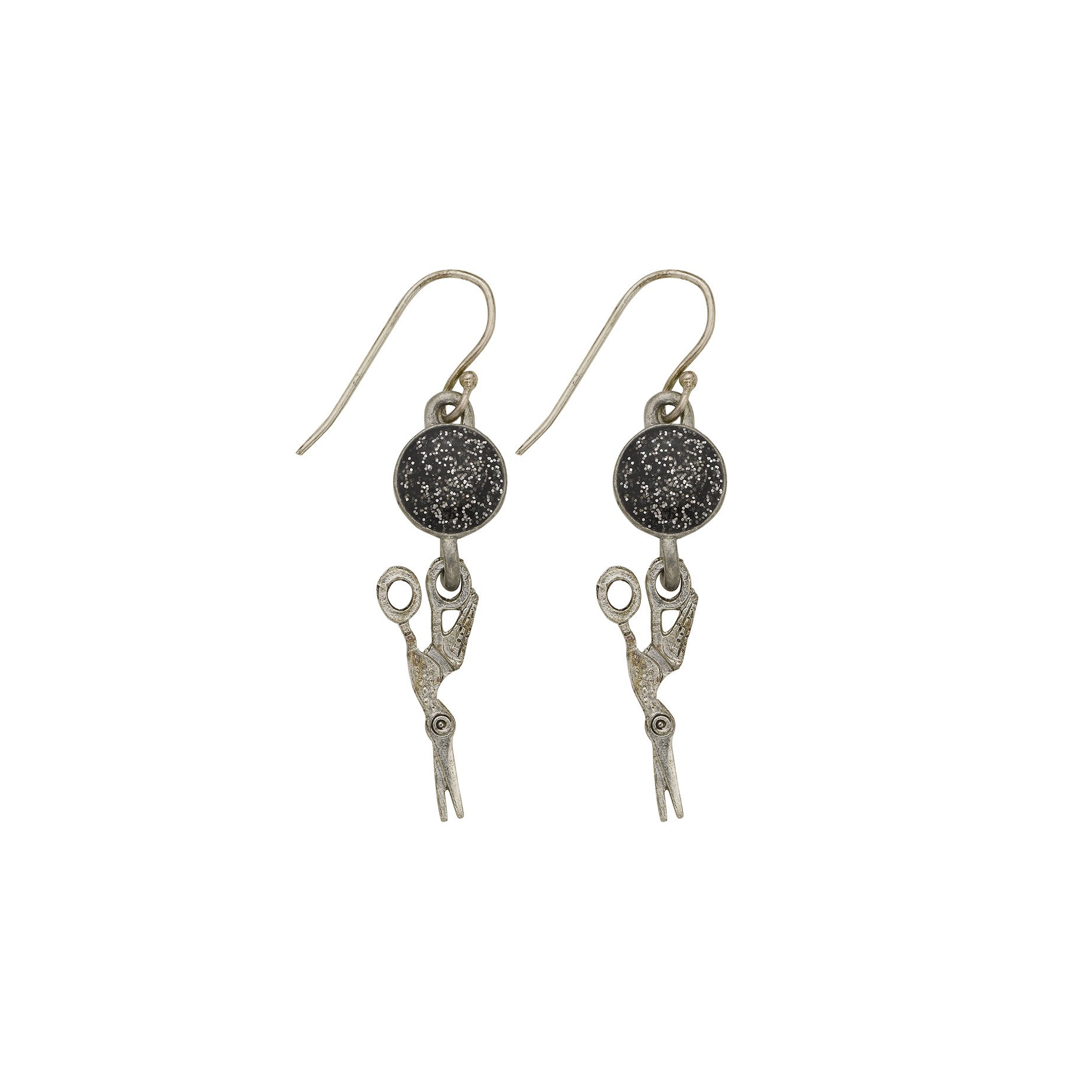 Black Stork Earrings | SamandNan.com | Expandable Charm Bangle ...