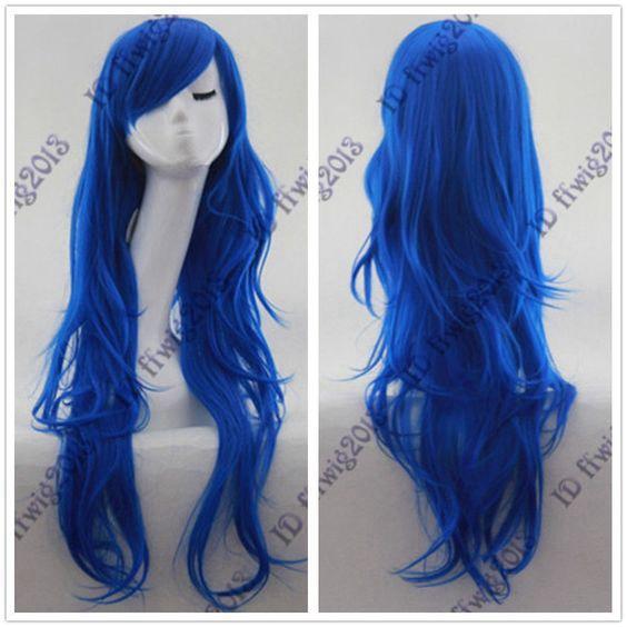 Blue Spiky Cosplay Wig Dark Blue Ombre Short Hair