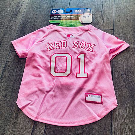 Red Sox Pink Jersey - Boston Paws Apparel
