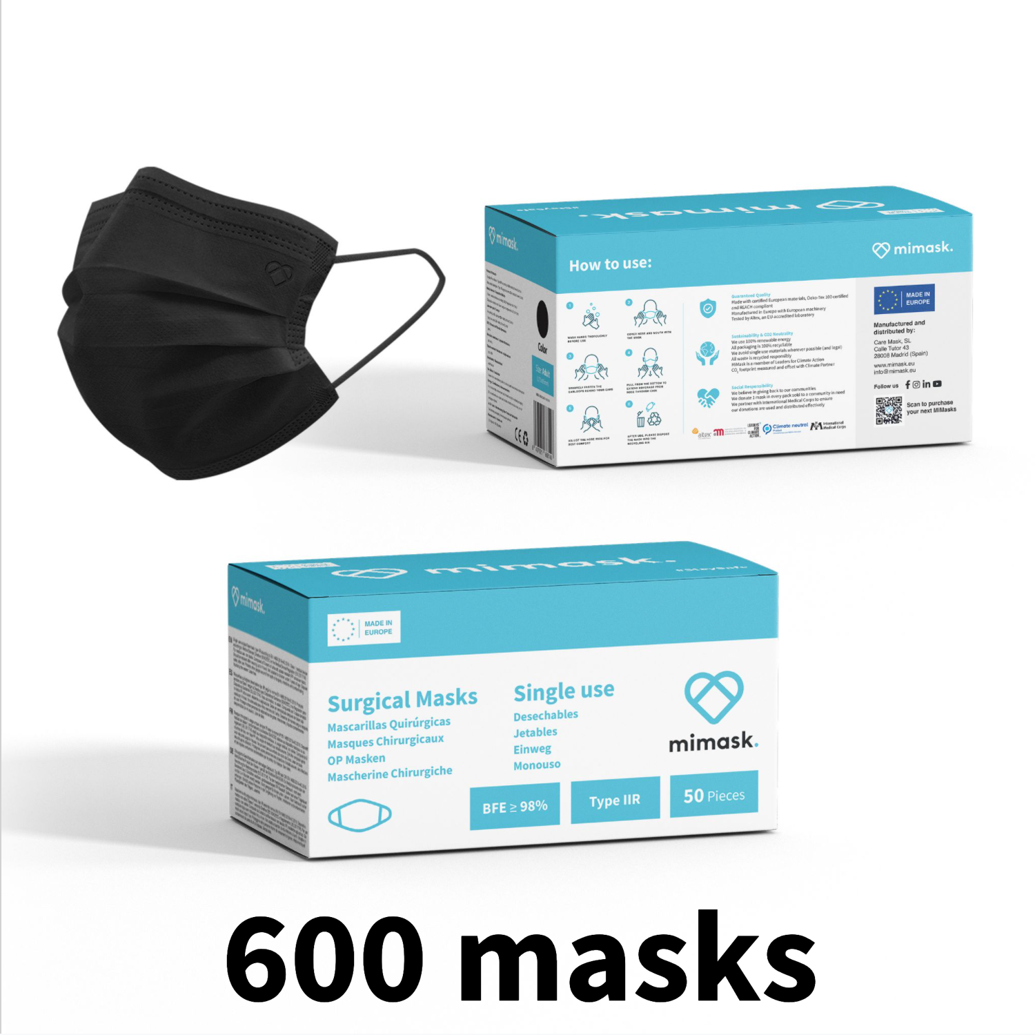 Benadrukken Dekking aankomen Surgical face masks made in Europe – MiMask