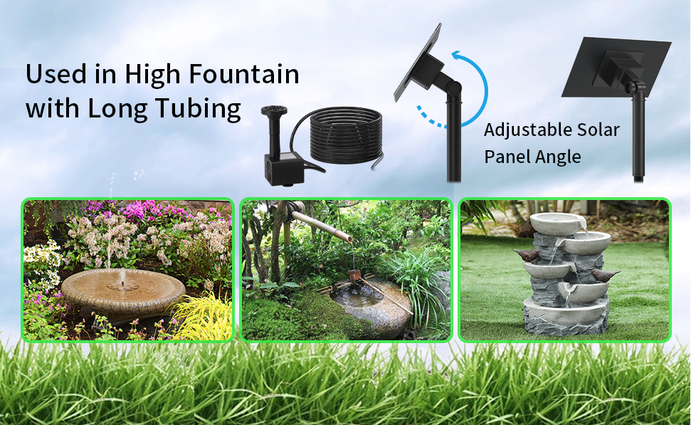 2W Solar Fountain Water Pump Kit with Stake