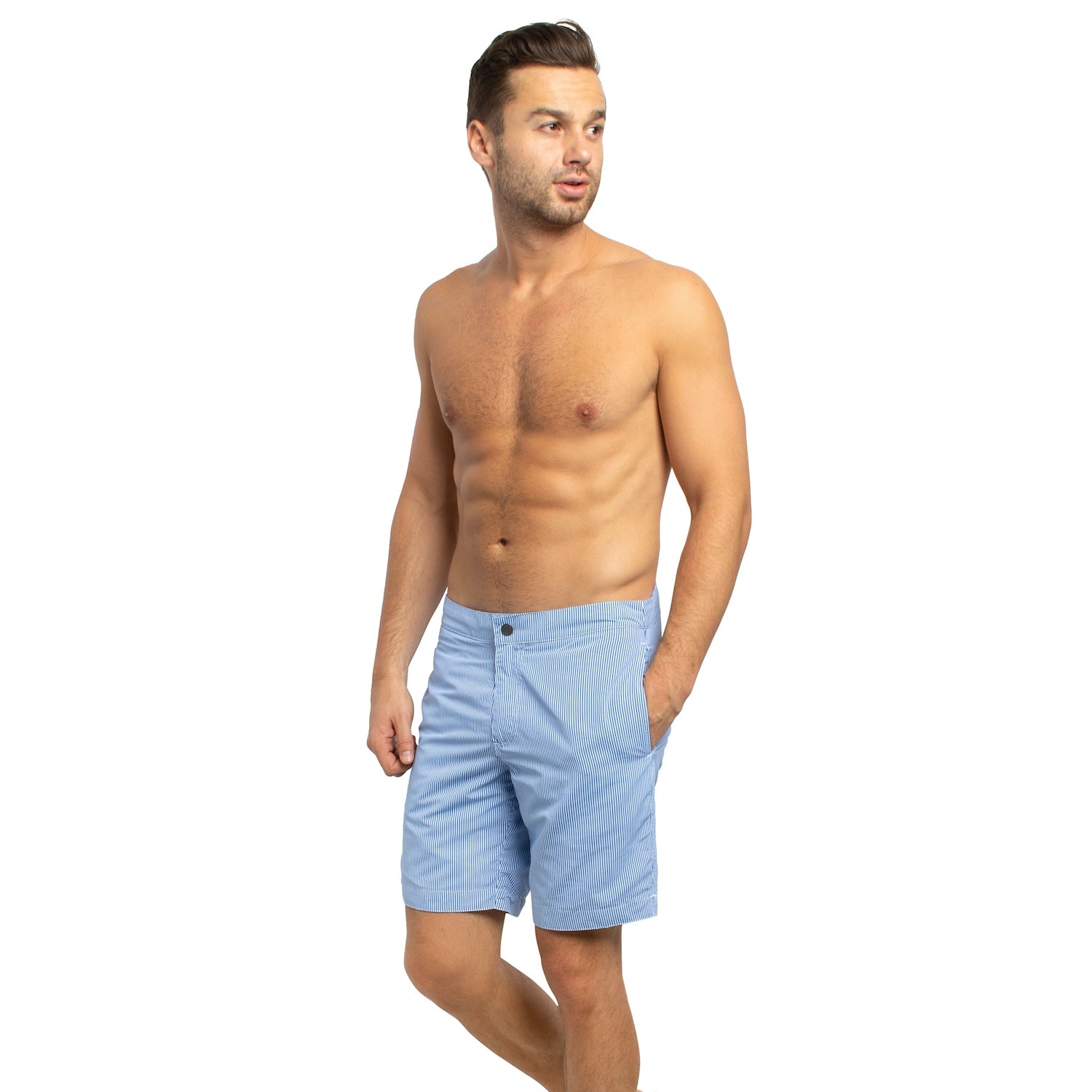 Aruba 8.5 Aqua Blue Swim Trunks - boto swimwear