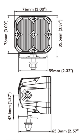 FNG 3 LED pod diagram: Exploded view showcasing high-output Osram chips and rugged enclosure.