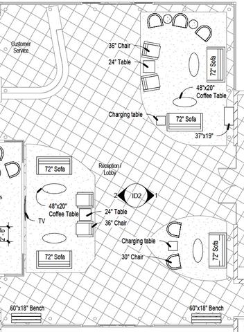 Interior furniture arrangement