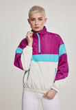 Urban Classics Damen 3-Tone Stand Up Collar Überzieh Jacke in Pink