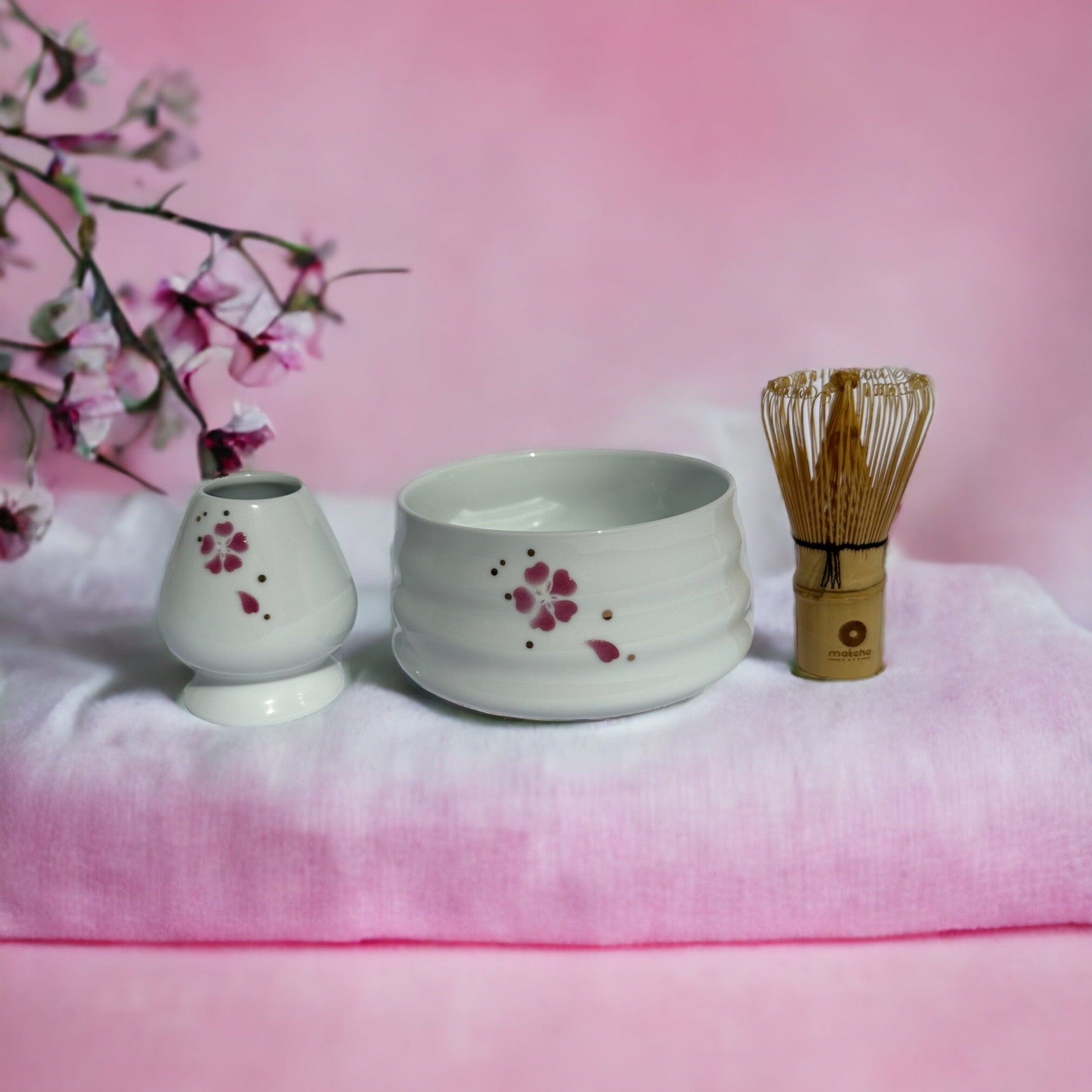 Salmon Pink Matcha Tea Set & Accessories & Accessories