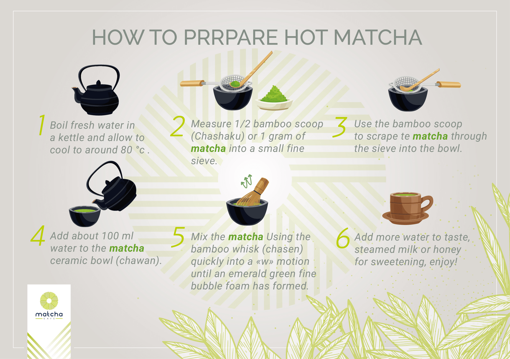 Matcha Powder Qatar - Preparation instructions 