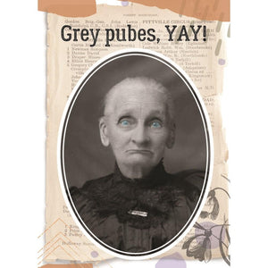 Grey Pubes - Greeting Card - Birthday - Lady of the Lake
