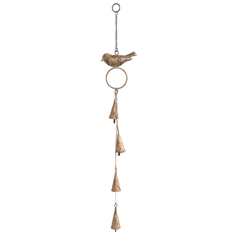 Metal & Jute Hanging Bell Cluster - Canvas n' Decor Canada