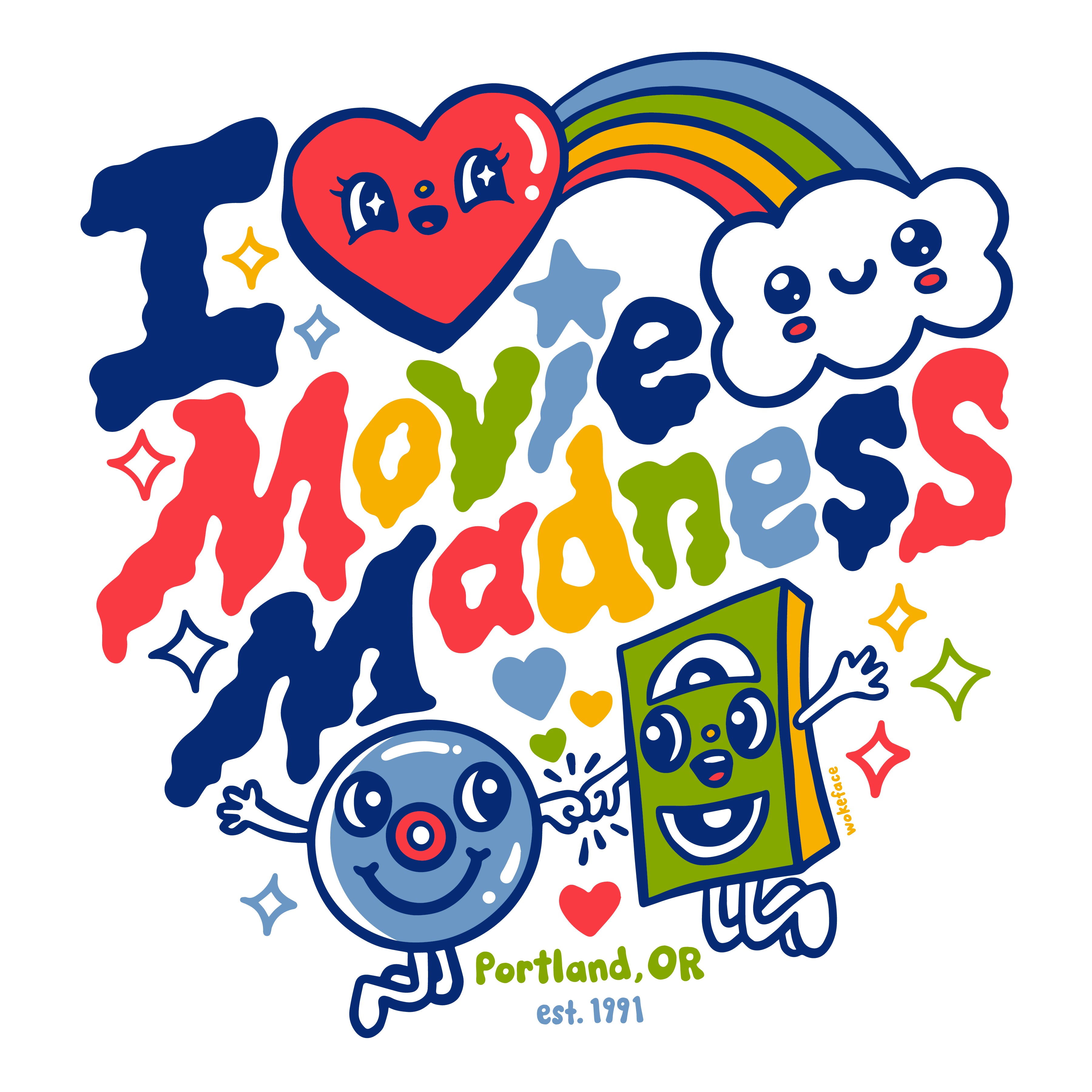 I Heart Movie Madness TShirt Wokeface