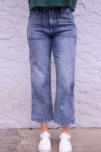 Jada Calistoga Cropped Wide Leg Utility Jeans