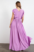 Load image into Gallery viewer, Evening Stroll Lilac Wing Sleeve Maxi Dress