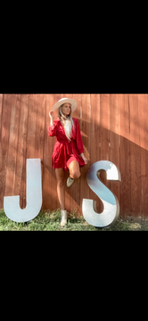 Red Silk Romper