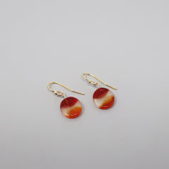 Recycled Glass Earrings in Gold Fill