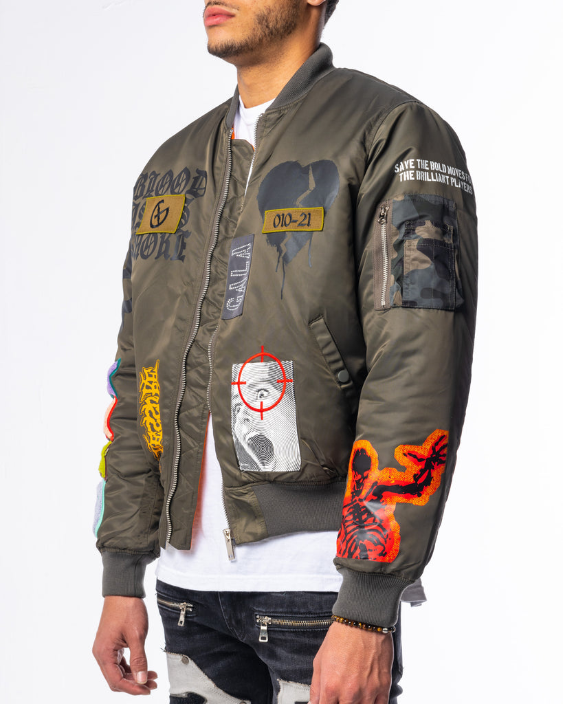 DOOMSDAY BOMBER JACKET (STEEL/CHARCOAL) – Gala Original