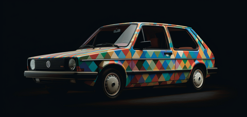 concept photo of a 1996 VW harlequin golf
